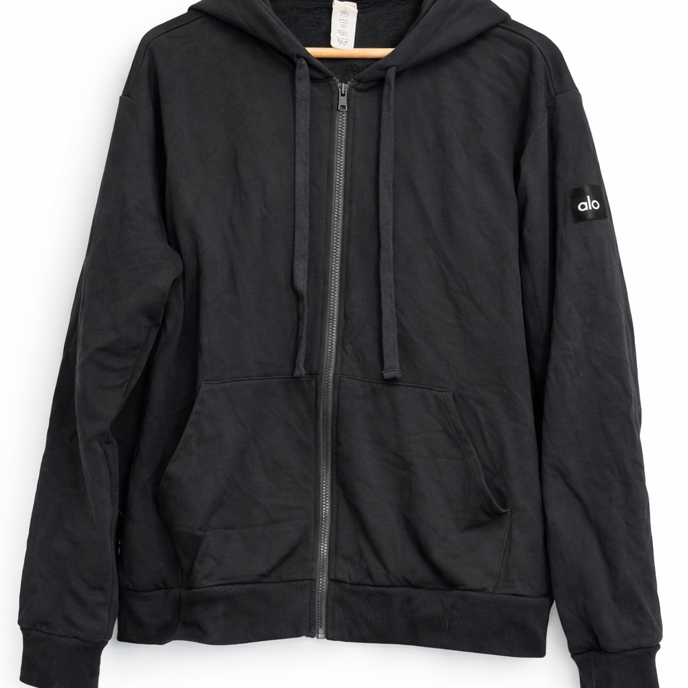 ALO Yoga Men's Zip-Up Black Sweater